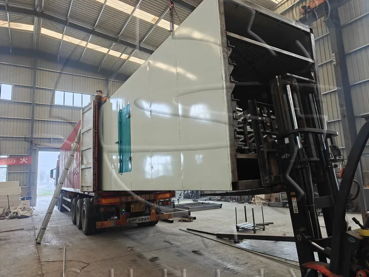 egg tray dryer shipment with big containers