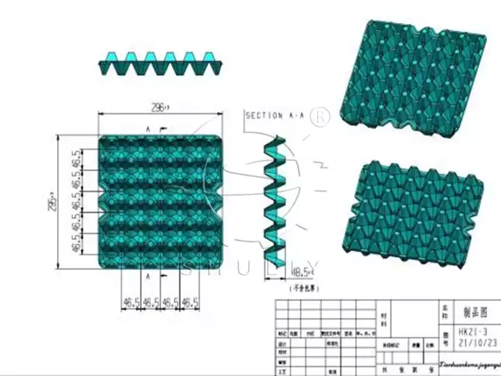 egg tray mold drawings