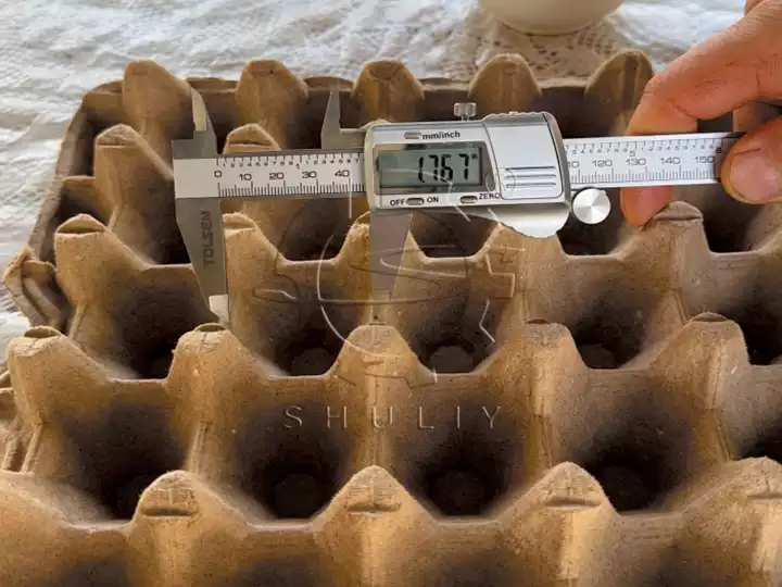 egg tray mold measuring
